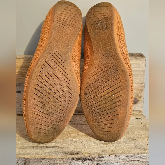 Allbirds Tree Breezer Orange Knit Ballet Flats Size 11 - Picture 4 of 5